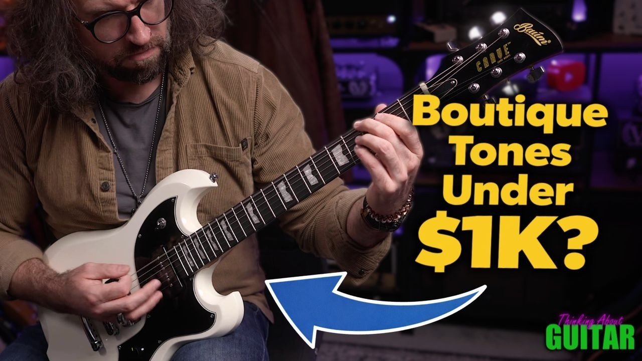 Nick Jennison reviews the Carve Guitar in Vintage White – Full Video Breakdown - Baum Guitars