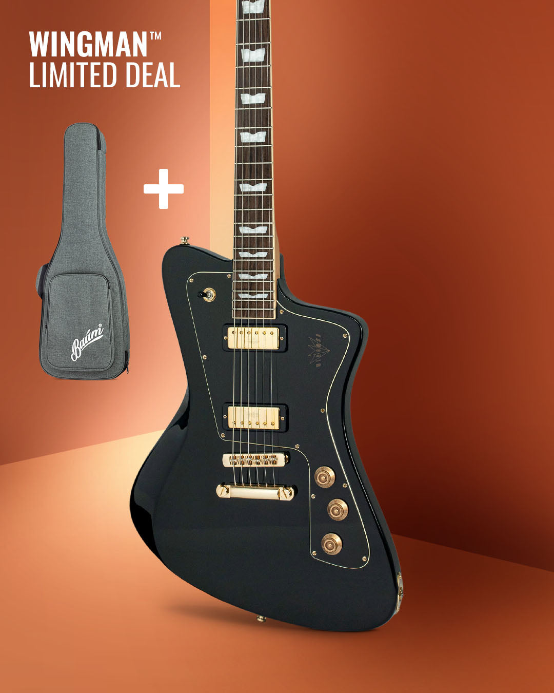 Baum Guitars Wingman Dark Moon ハードケース付き 10th Anniversary Wingman