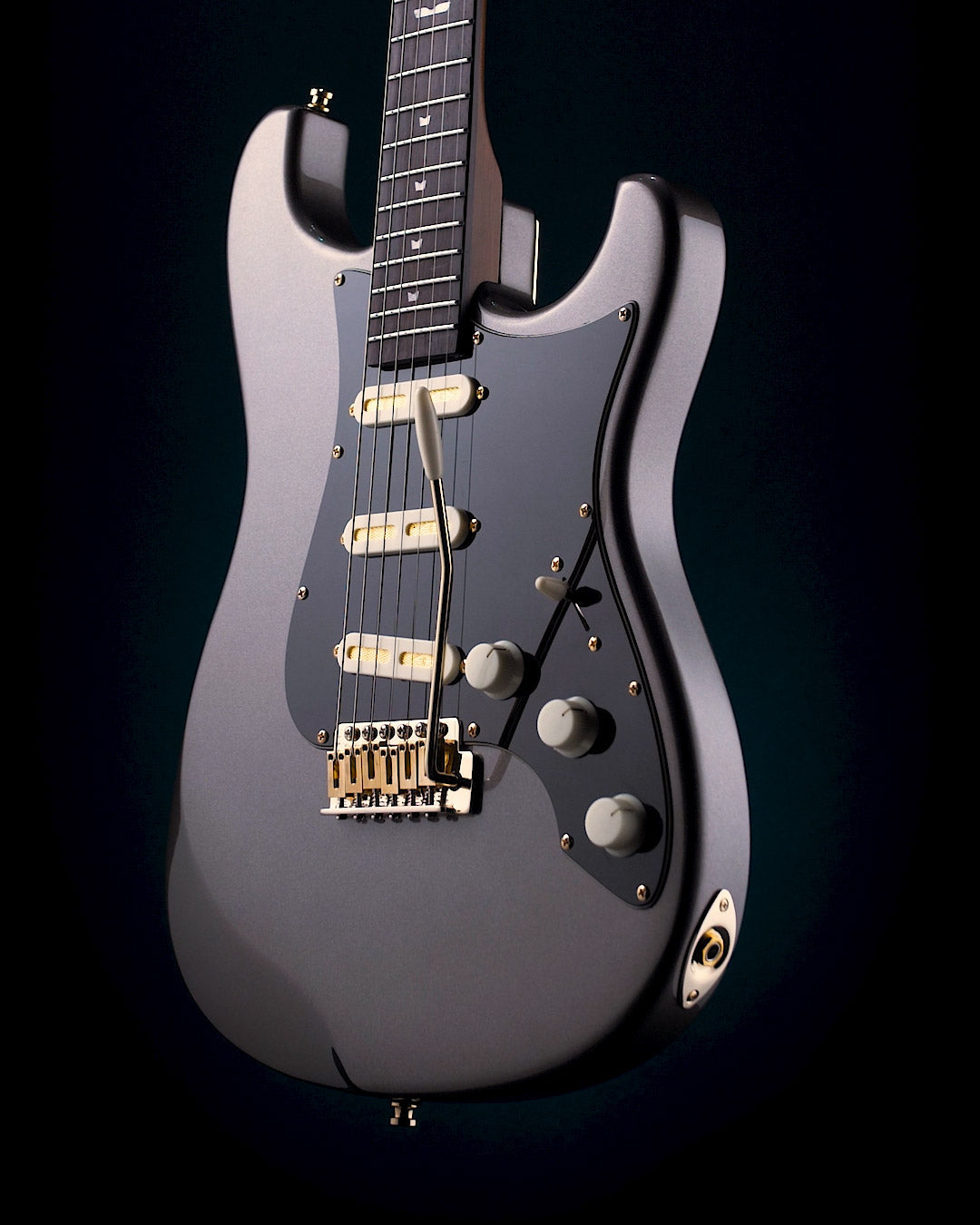 S-type celestor in dark moon color on a black background