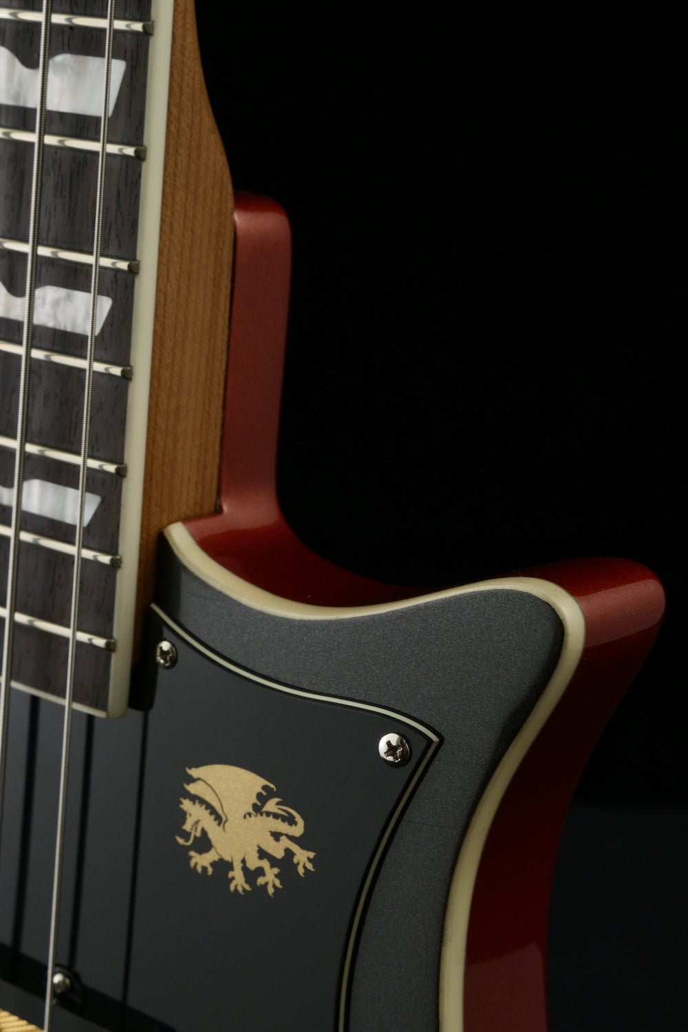 Revival 55 Nidhogg Bass - Magnetic Black & Orange metallic | Custom Shop - Baum Guitars