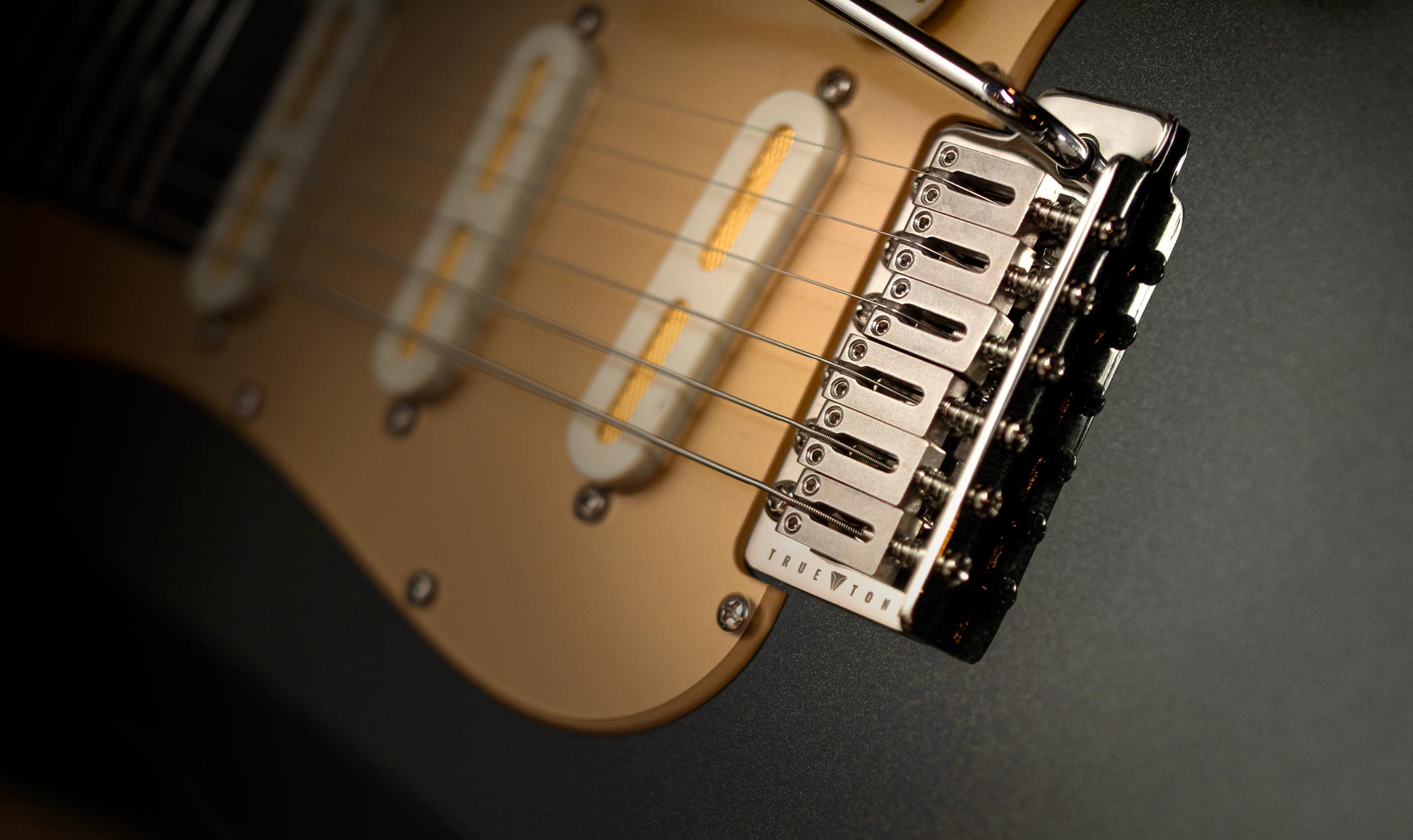 Truetone 6-point tremolo for s-types close-up