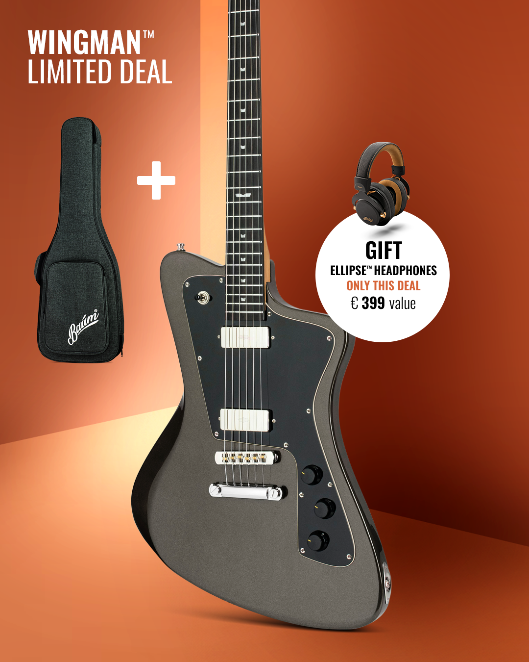 Baum Guitars Wingman Dark Moon ハードケース付き Wingman 2026 Edition - Dark Moon