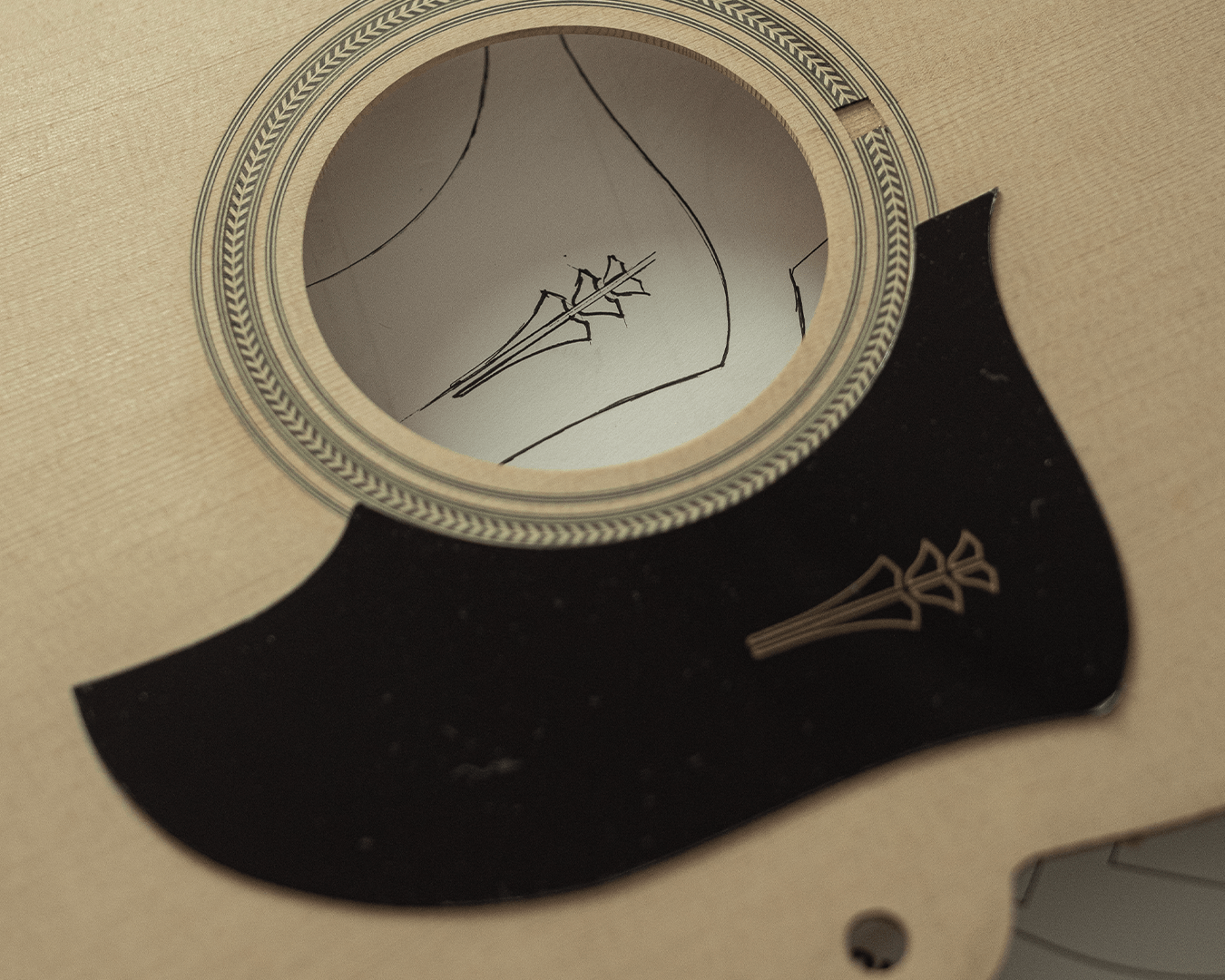 HOW TO ADD A PICKGUARD TO AN ACOUSTIC GUITAR - Baum Guitars