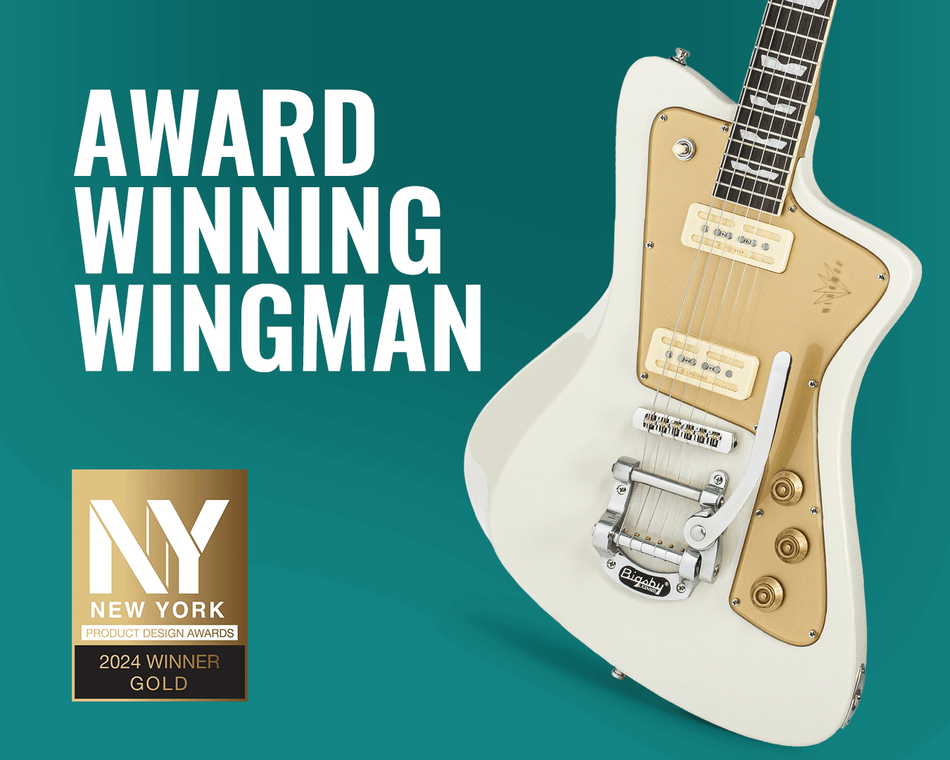 WINGMAN WINS GOLD AT THE 2024 NEW YORK DESIGN AWARD. - Baum Guitars