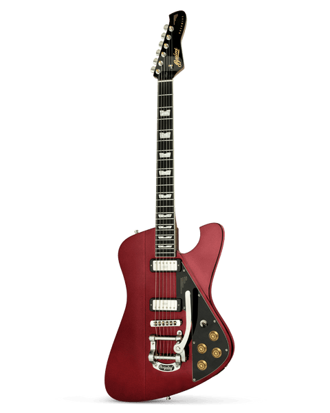 エレキギター レッド ハムバッカー レストパウルスタイル Backwing_crimson_red_grande.