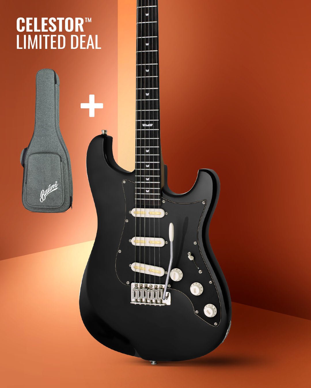 Celestor - Pure Black - Baum Guitars