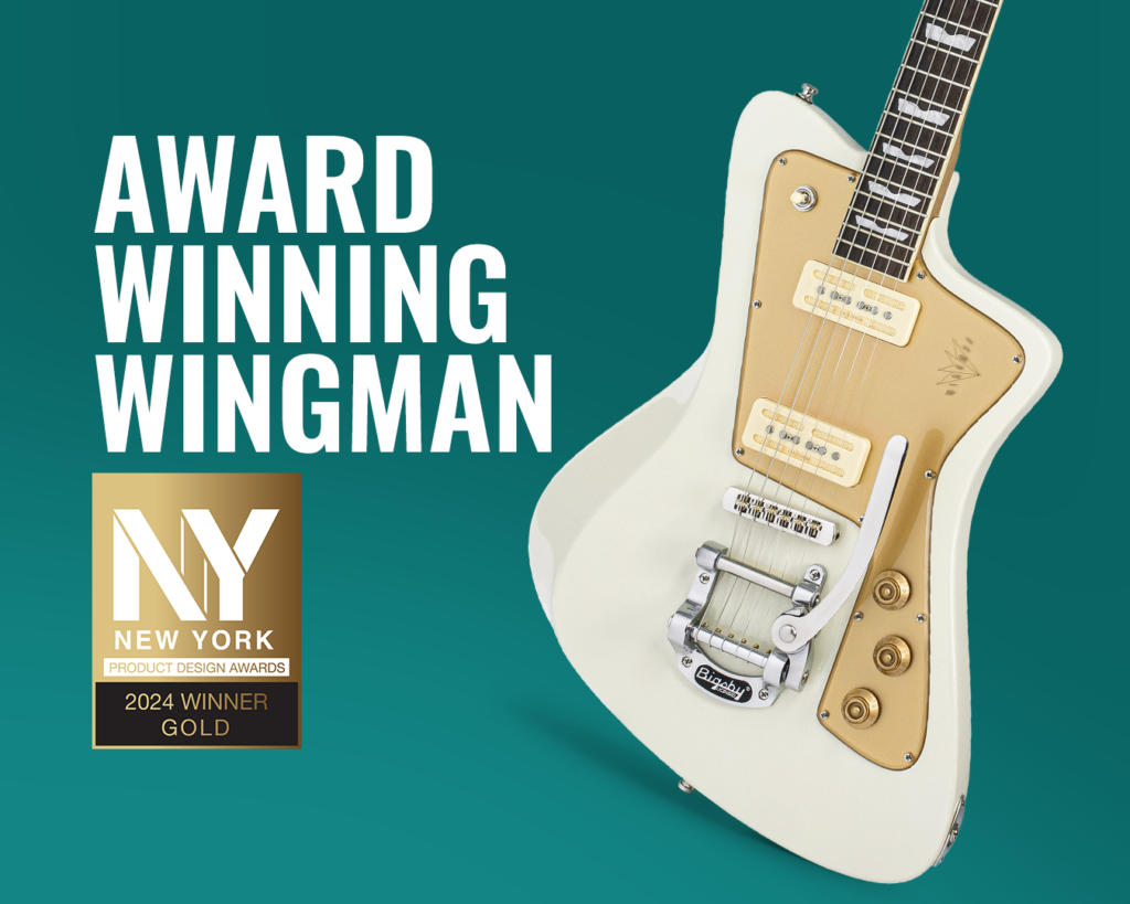 WINGMAN WINS GOLD AT THE 2024 NEW YORK DESIGN AWARD. Baum Guitars